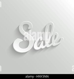 Sale Hand lettering Design Template. Typography Vector Background. Handmade calligraphy. Easy paste to any background Stock Vector