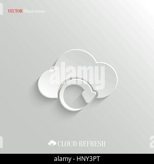 Cloud synchronization icon - vector web illustration, easy paste to any background Stock Vector