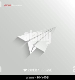 Paper Airplane icon - vector web background, eps10 Stock Vector