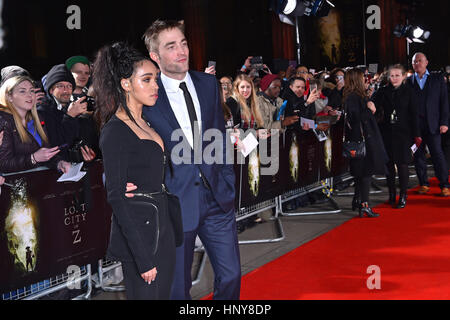 Robert Pattinson and FKA Twigs attending the Lost City of Z UK Premiere at the British Museum, London. Stock Photo