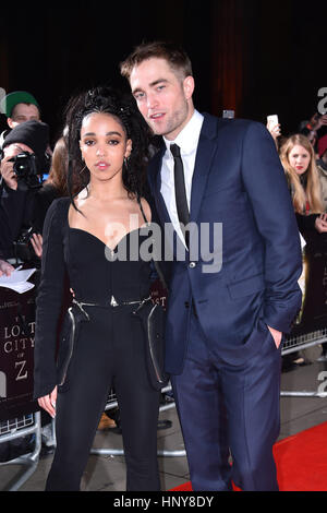 Robert Pattinson and FKA Twigs attending the Lost City of Z UK Premiere at the British Museum, London. Stock Photo