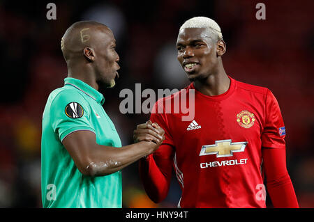 Manchester United's Paul Pogba And Saint Etienne's Florentin Pogba 