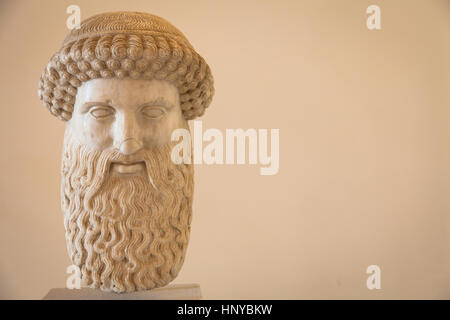 2nd Century AD, marble. Hermes head. Stock Photo