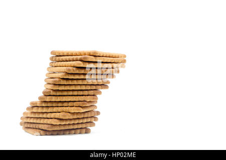 Cookies isolated on a white background with text Stock Photo