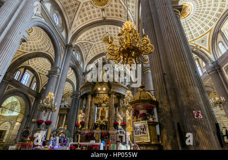 Stock Photo - Catedral de Puebla, Puebla Cathedral, near the Zocalo, Puebla, Mexico Stock Photo