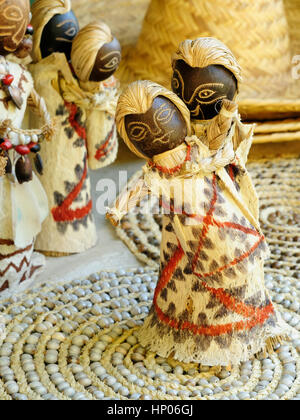 Souvenirs from the Amazonian jungle developed by local Native Americans, Brazil Stock Photo