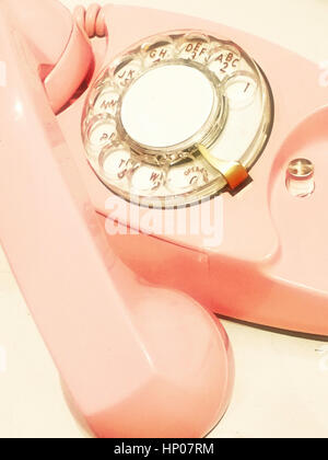 Vintage Pink Princess Telephone, USA Stock Photo