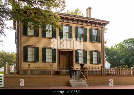 Abraham Lincoln home in Springfield, IL. Stock Photo