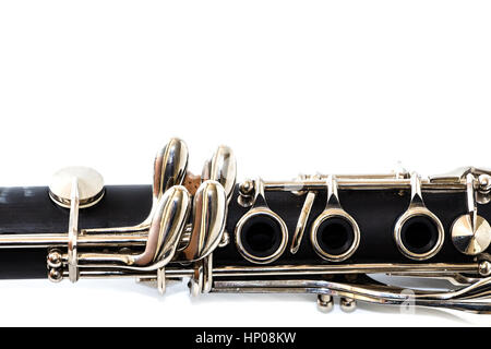 Clarinet on white background Stock Photo