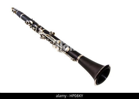 Clarinet on white background Stock Photo