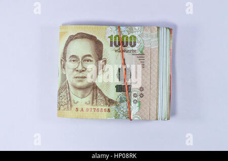 Thai Baht banknote, Thai money Stock Photo