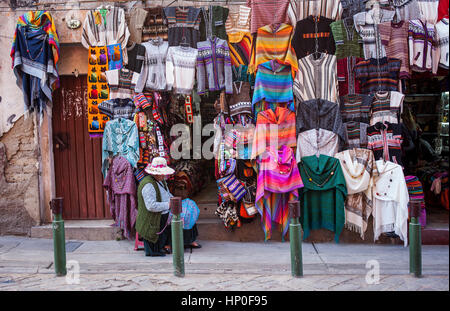 Mercado de las Brujas (witches market), souvenirs, La Paz, Bolivia Stock Photo