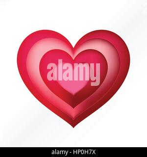 Pink heart for valentine and wedding card decoration vector illustration eps 10 Stock Vector