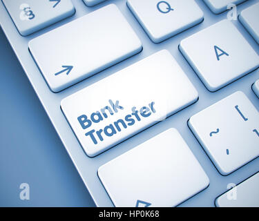 Bank Transfer - Message on the  Keyboard Key. 3D. Stock Photo