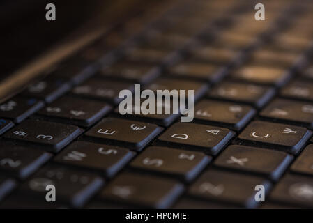 Keyboard macro focusing on certain keys Stock Photo