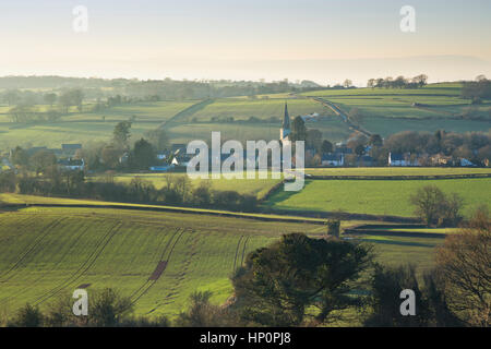 The village of Trellech in South Wales. Stock Photo