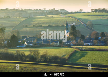 The village of Trellech in South Wales. Stock Photo