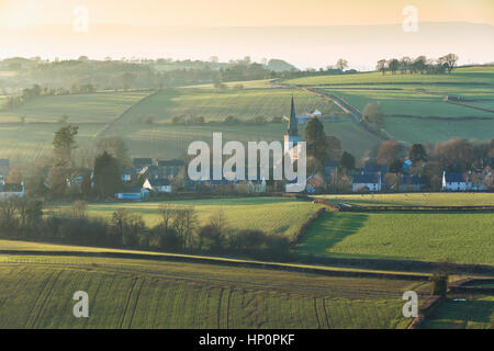 The village of Trellech in South Wales. Stock Photo