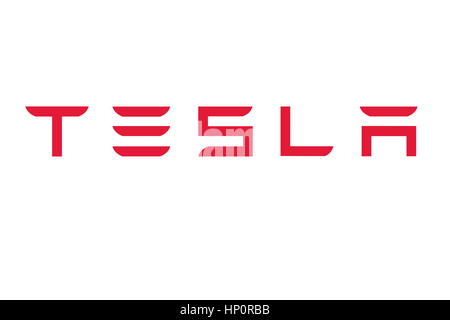 Tesla Logo Stock Photo