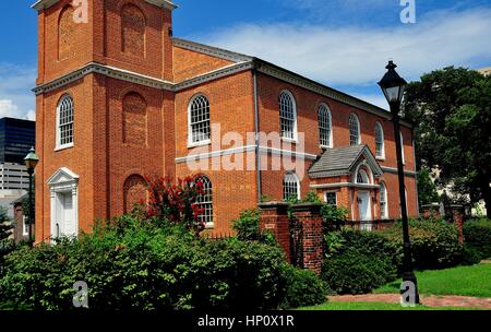 Baltimore, Maryland - July 22, 2013:   Old Otterbein Church, built in 1785, is the oldest house of worship in continual use in the city Stock Photo