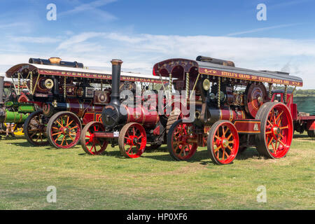 Steam Traction Engines at Masham Steam Rally North Yorkshire England UK Stock Photo