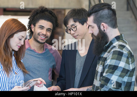 Team working together on project Stock Photo