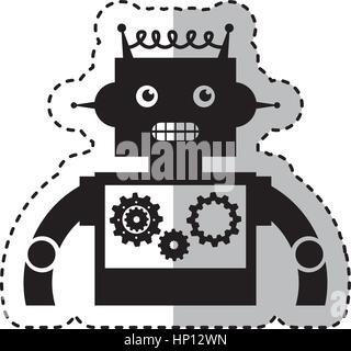electric robot avatar character vector illustration design Stock Vector