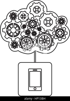 concept of maintenance service of smartphone vector illustration Stock Vector