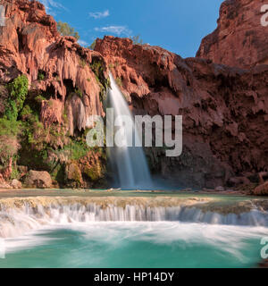 Havasu Falls, waterfalls in the Grand Canyon, Arizona Stock Photo