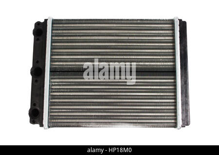 car heating and air conditioning system radiator, car stove radiator, white  background close-up, selective focus Stock Photo - Alamy