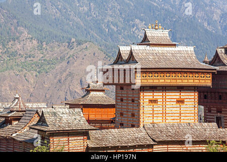 Bhimakali Temple at sunrise. Sarahan, Himachal Pradesh, India. Stock Photo