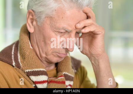portrait of sad senior man Stock Photo