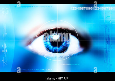 an eye scan as concept for secure digital identity Stock Photo