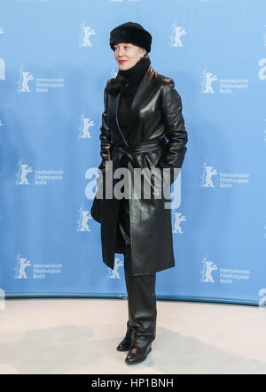 Berlin, Germany. 16th Feb, 2017. Italian film costume designer Milena Canonero attends a photocall during the 67th Berlinale International Film Festival in Berlin, capital of Germany, on Feb. 16, 2017. The 67th Berlin International Film Festival on Thursday presented the Honorary Golden Bear award to respected Italian film costume designer Milena Canonero. Credit: Shan Yuqi/Xinhua/Alamy Live News