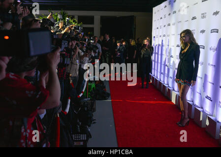 New York, USA. 16 Feb 2017. Kate Upton attends the Sports Illustrated Swimsuit 2017 NYC launch event at Center415 Event Space on February 16, 2017 in New York City. credit: Erik Pendzich/Alamy Live News Stock Photo