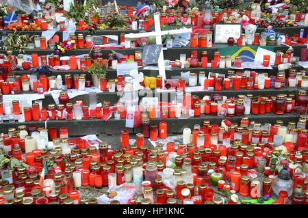 Berlin, Germany. 17th Feb, 2017. After two months from the Christmas market terrorattack still in the mourning at Breitscheidplatz in Berlin, Germany. Credit: Markku Rainer Peltonen/Alamy Live News Stock Photo