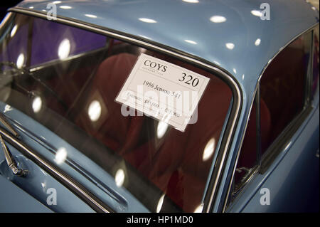 Olympia, London, UK. 17th Feb, 2017. Historic automobile fair and auction preview day. Historic ultra-luxury cars available for private owners and collectors looking to invest in a variety of cars with a COYS auction on Saturday 18th February. Credit: Malcolm Park editorial/Alamy Live News Stock Photo