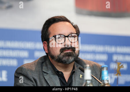 Berlin, Germany. 17th Feb, 2017. Director James Mangold attends a press conference for the film 'Logan' during the 67th Berlinale International Film Festival in Berlin, capital of Germany, on Feb. 17, 2017. Credit: Shan Yuqi/Xinhua/Alamy Live News Stock Photo