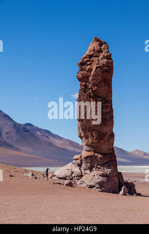 Monjes de Pacana (Monks of Pacana), Volcanic rock formation, pyroclastic bombs, Altiplano, Puna, in Salar de Aguas Calientes, and near Salar de de Tar Stock Photo