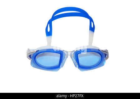 Swimming goggles or swim glasses for water sports concept, isolated on a white background. Stock Photo