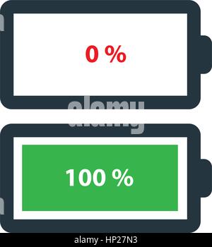 Battery Icon Design Concept. Eps 8 supported. Stock Vector