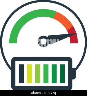 Tachometer icon. Linear dashboard panel gauge symbol Stock Vector Image ...
