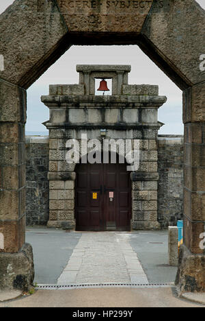 HM Prison Dartmoor, the main entrance gate Stock Photo