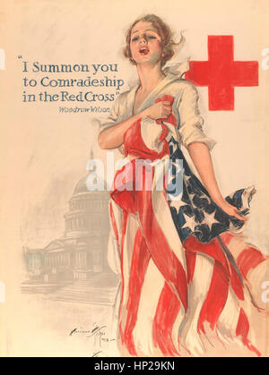 “I Summon You to Comradeship in the Red Cross” by Harrison Fisher (American, Brooklyn, New York 1877–1934 New York) (The Metropolitan Museum of Art) Stock Photo