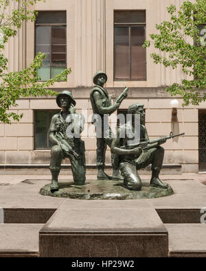 Vietnam War Veterans statue at Legislative Plaza, Nashville, Tennessee Stock Photo