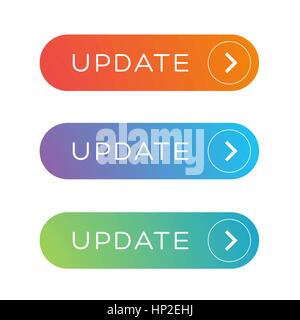 Update Web button set Stock Vector