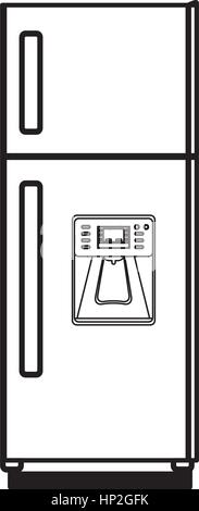 Fridge home appliance icon vector illustration graphic design Stock Vector