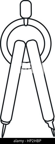 compass geometry drawing school thin line Stock Vector