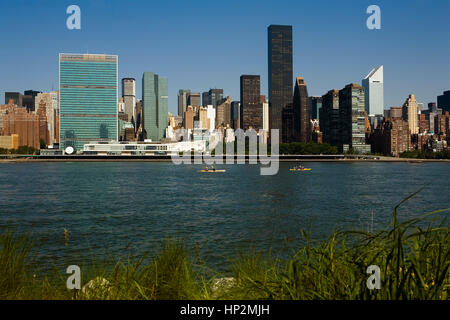 Manhattan as Seen from Long Island,  New York City, USA Stock Photo