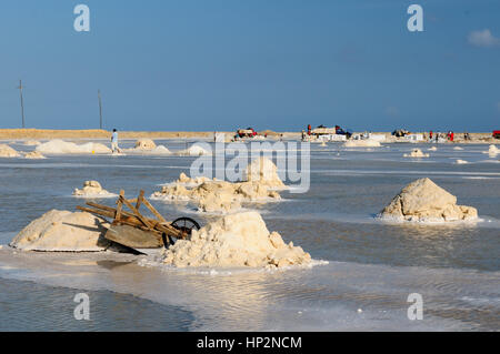 Salt mines on the Penisula la Guajira near  the Cabo de la Vela, Colombia Stock Photo